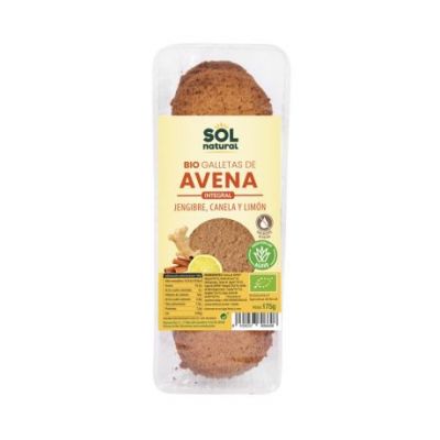 Galletas Avena Jengibre Canela y Limon 11x175g Solnatural