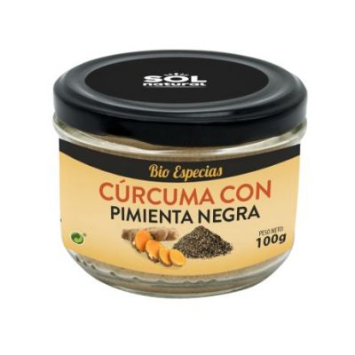 Curcuma Bio con Pepe Nero in Polvere 100g Solnatural
