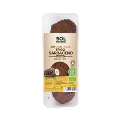 Biscotti Bio Grano Saraceno Cocco e Cacao 12x175g Solnatural