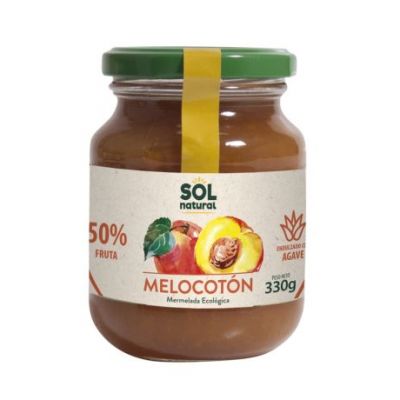 Mermelada Melocoton con Agave Bio Vegan 330g Solnatural