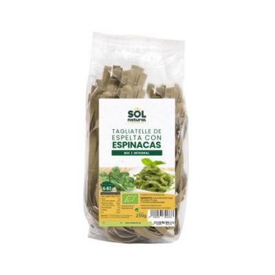 Tagliatelle de Espelta Integral y Espinacas Bio Vegan 250g Solnatural