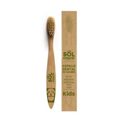 Cepillo dental de Bambu para Niños Bio Vegan 1ud Solnatural