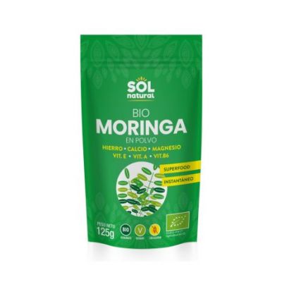 Moringa Powder Gluten Free Bio Vegan 125g Solnatural