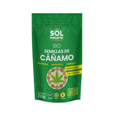 Semillas de Cañamo SinGluten Bio Vegan 250g Solnatural