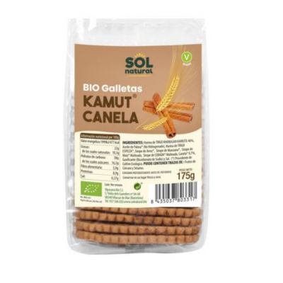 Biscotti di Kamut con Cannella Bio Vegan 175g Solnatural