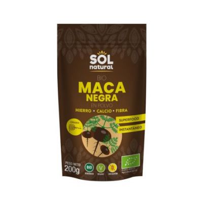 Organic Black Maca Powder 200g Solnatural
