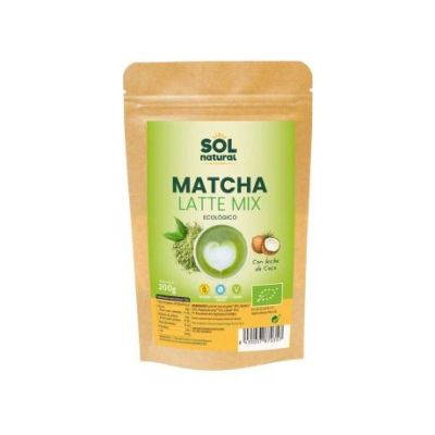 Matcha-Latte-Mix, glutenfrei, umweltfreundlich, vegan, 200 g, Solnatural