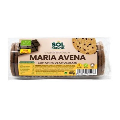 Maria Oatmeal Chips Choco Cookies Eco Gluten Free 200g Solnatural