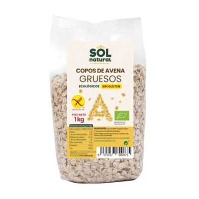 Organic Gluten-Free Thick Oat Flakes 1kg Solnatural