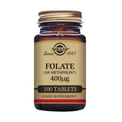 Folate comme Metafolin 400Mcg Sans Gluten Vegan 100comp Solgar