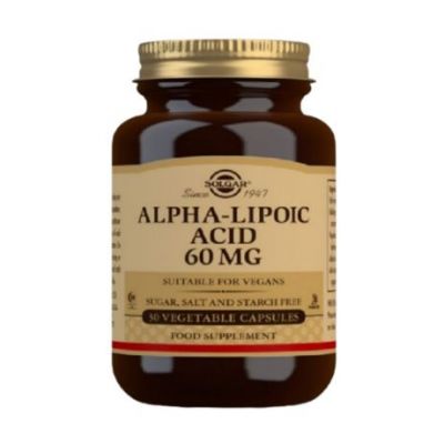 Acide Alpha Lipoïque 60Mg Sans Gluten Végétalien 30caps Solgar
