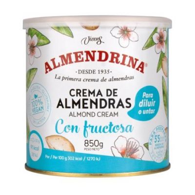 Crema Almendras con Fructosa SinGluten Vegan 850g Almendrina