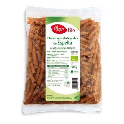 Macarrones Integrales de Espelta Bio 500g El Granero Integral