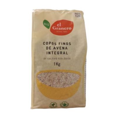 Fine Organic Whole Oat Flakes 1kg El Granero Integral