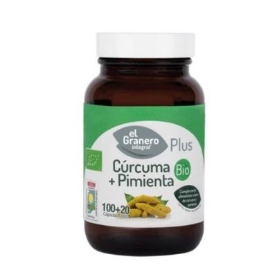 Turmeric and Pepper Bio Vegan 100caps El Granero Integral