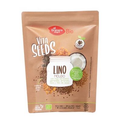 Lino Molido Trigo Sarraceno Nibs Cacao y Almendras Bio 200g El Granero Integral