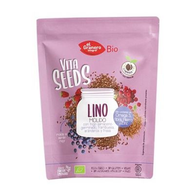 Lino Molido Trigo Sarraceno Frambuesa Arandanos Bio 200g El Granero Integral