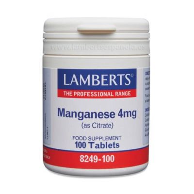 Manganeso Citrato 4mg 100caps Lamberts