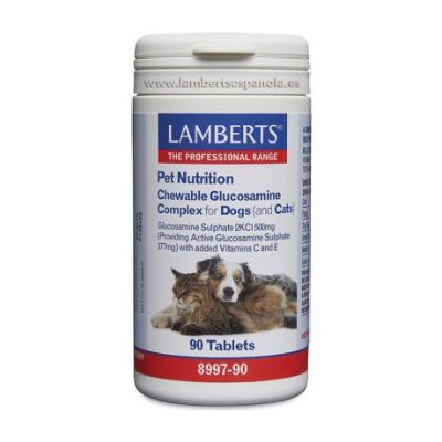 Pet Nutrition Complexe de Glucosamine pour Chiens et Chats 90comp Lamberts