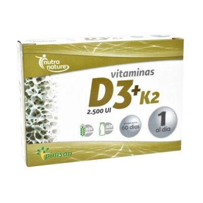 Vitaminas D3K2 SinGluten 60caps Pinisan