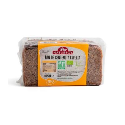 Pan de Centeno y Espelta Bio Vegan 500g Natursoy