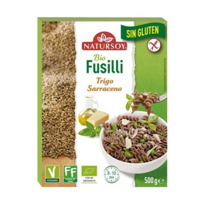 Fusilli de Trigo Sarraceno SinGluten Bio Vegan 500g Natursoy