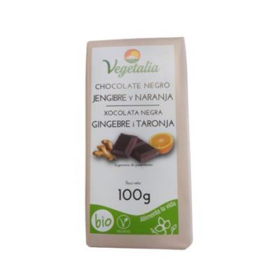 Chocolate Negro con Jengibre y Naranja Bio Vegan 100g Vegetalia