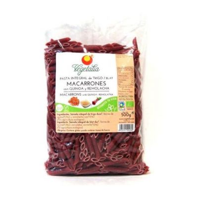 Maccheroni con Quinoa e Barbabietola Rossa Bio 500g Vegetalia