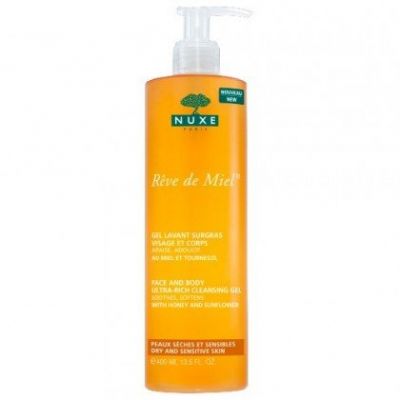 Nuxe 400ml Reve di viso di miele e corpo gel detergente ultra ricco (secco / sensibile)