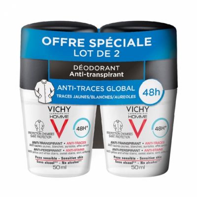 Homme Deo Roll-On Antitranspirante 48H Lote 2 Pz