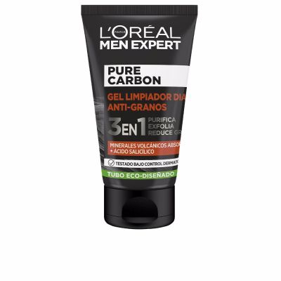 MEN EXPERT pure charcoal gel limpiador antigranos 3en1 100 m