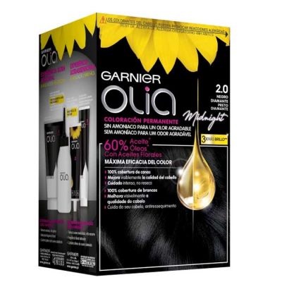 Olia Coloración Permanente Sin Amoniaco Negro Diamante 2.0