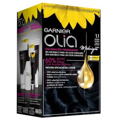 Olia Coloración Permanente Sin Amoniaco Negro Zafiro 1.1