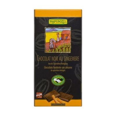 Chocolate Negro con Jengibre Confitado Bio Vegan 80g Rapunzel