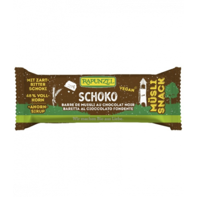 Organic Vegan Dark Chocolate Muesli Bar 1 box Rapunzel