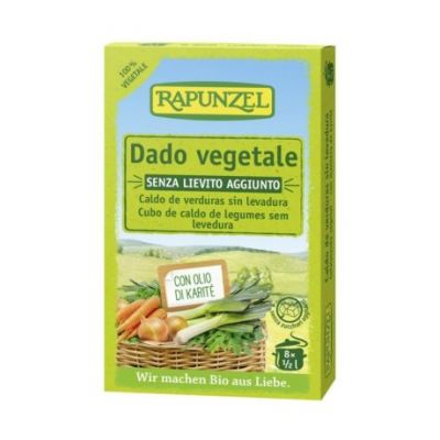 Cubi di Brodo Vegetale Senza Lievito 9x8g Rapunzel
