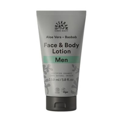 Men Aloe and Baobab Vegan Facial Body Lotion 150ml Urtekram