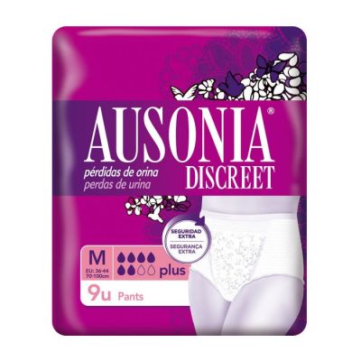 Ausonia Discreet M Plus Culottes-Pantalon pour perte d'urine 9 unités