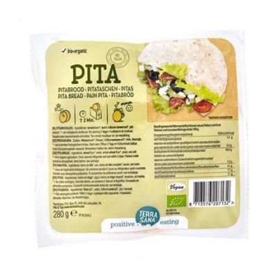Bio Vegan Pita Bread 280g 4 units Terrasana
