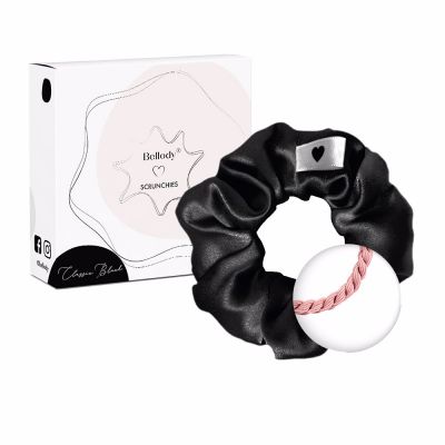 ORIGINAL SILK SCRUNCHIES #classic black 1 uds