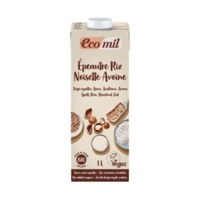 Vegetable Drink Spelled Rice Hazelnut Oats Organic 6x1L Ecomil