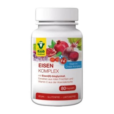 Complejo De Hierro 500Mg 80caps Raab Vitalfood