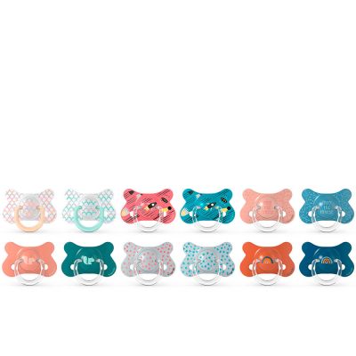 Pack de 2 Chupetes Fusión de Silicona con Tetina Anatómica +18M