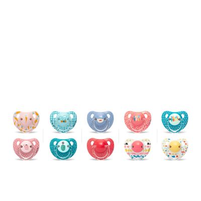 Pack de 2 Chupetes con Tetina Anatómica de Látex +6M