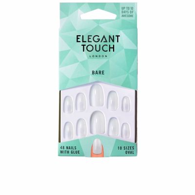 TOTALLY BARE 48 nails with glue #oval