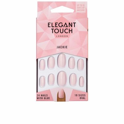 POLISHED COLOR 24 nails with glue oval #jackie