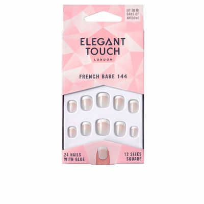 FRENCH bare 24 nails with glue square #144-XS