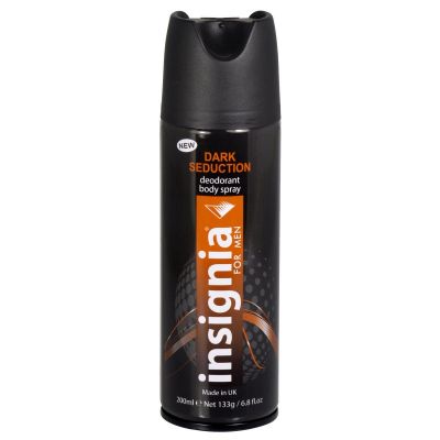 INSIGNIA FOR MEN DARK SEDUCTION DEODORANT BODY SPRAY 200ML VAPORIZER
