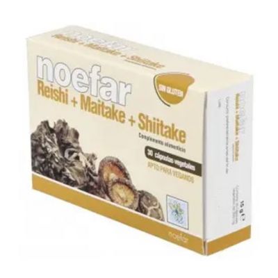 Reishi Maitake Shiitake SinGluten Vegan 30caps Noefar