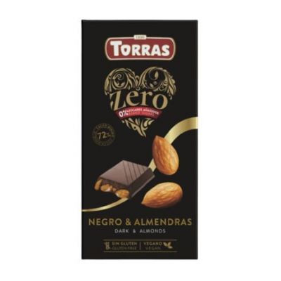 Chocolate Negro con Almendras SinGluten Vegan 150g Torras